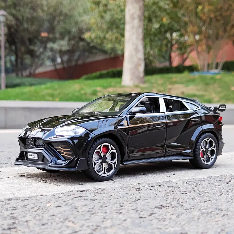 

Модель спортивного автомобиля 1:24 URUS SUV из сплава, Модель гоночного автомобиля с литыми металлическими характеристиками, модель с имитацией звука светильник, коллекционная детская игрушка в подарок