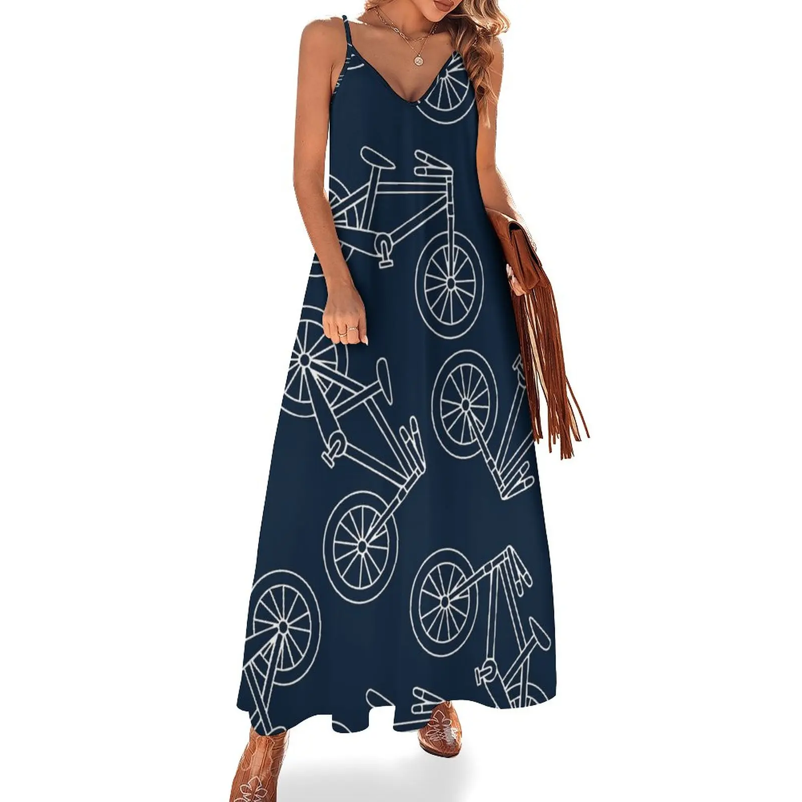 

Cyclist Sleeveless Dress summer dress for women 2024 Long dress woman
