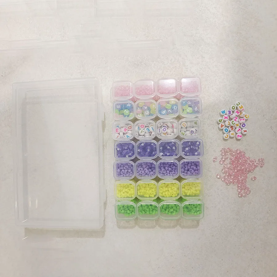 28 Girds Adjustable Plastic Storage Box for Jewelry Nail Art DIY Diamond Painting Accessories