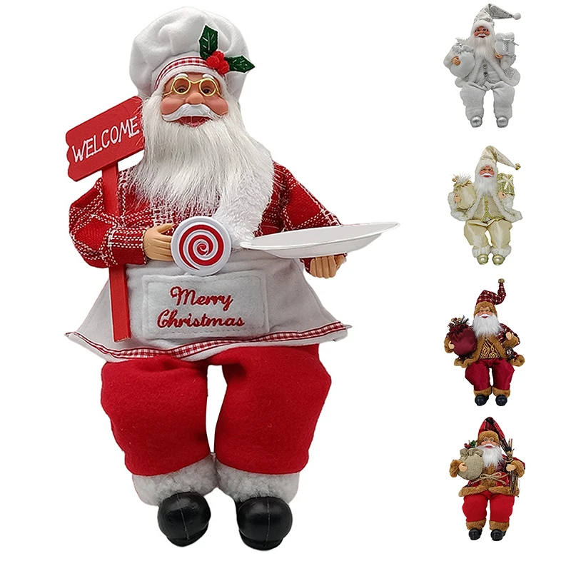 

Рождественские украшения для кукол, милая сидячая Фигурка Санта-карлика с подарочной сумкой, мини-гном, искусственная кукла для окна и стола