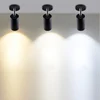 Golden Vintage Industrial Wall Sconce Light GU10 Black White Surface Mounted Rotatable Ceiling Track Bedroom Store Aisle Fixture 6