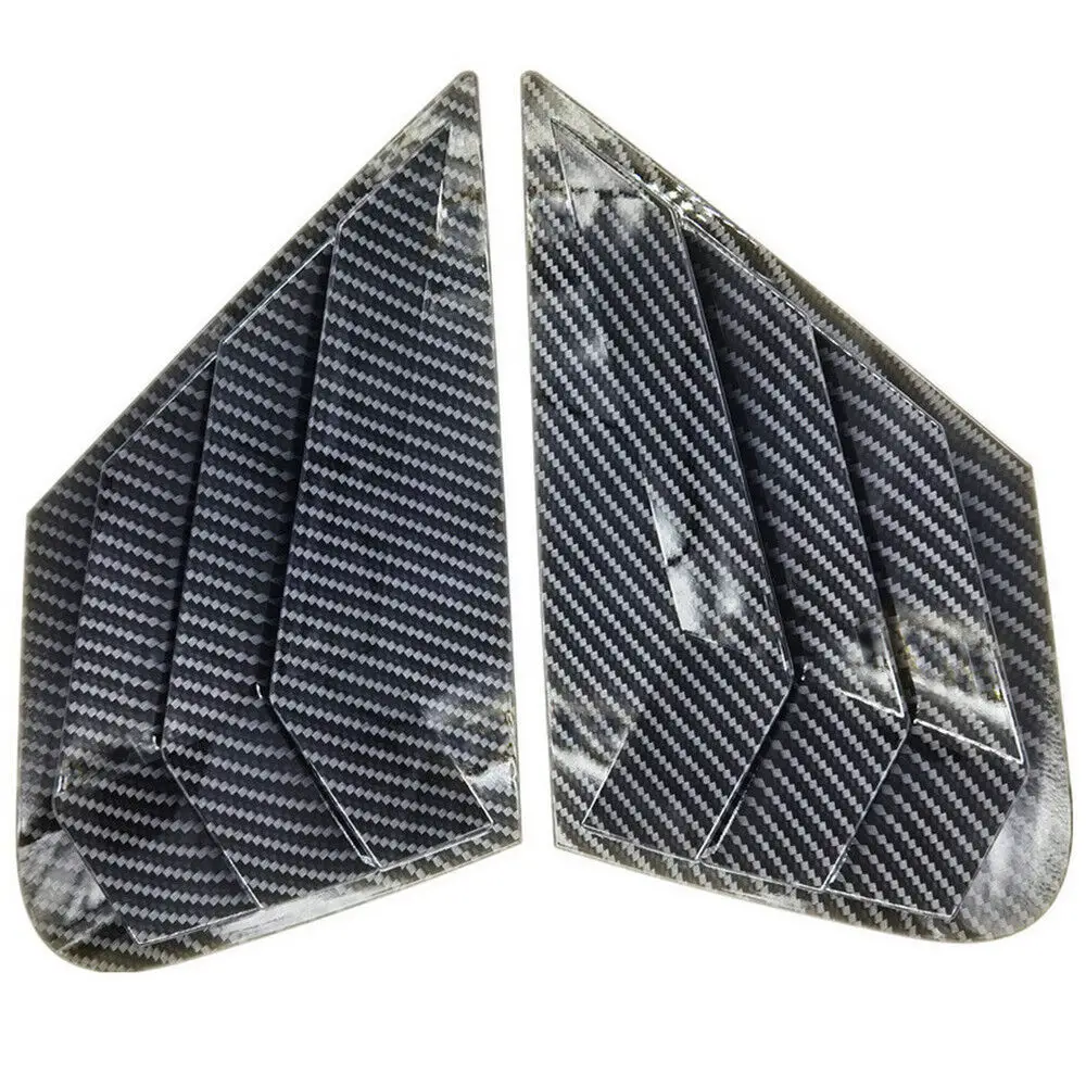 Car Rear Window Cover Car Side Window Louver For Kia Optima K5 Sedan Car Rear Louver Window Side Shutter Cover Trim Sticker Vent Scoop ABS Carbon Fiber Accessories