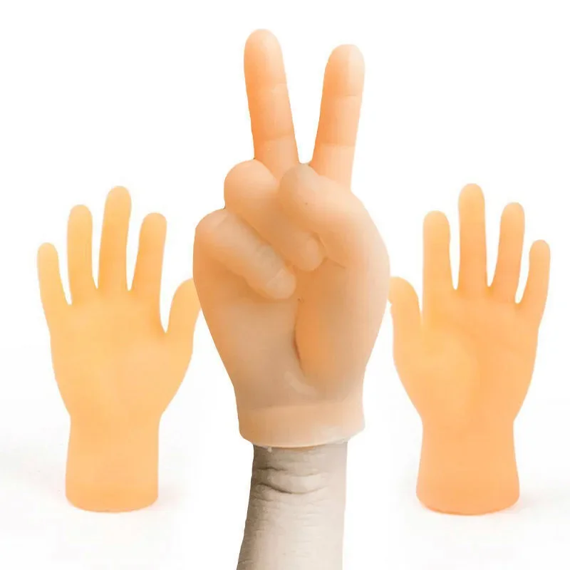 Description Picture 3 of item6 Style Cartoon Funny Mini Hands Creative Finger Fidget Toys Small Hand Model Tease The Cat Pet Toy Novelty Toys Kids Gift Toys