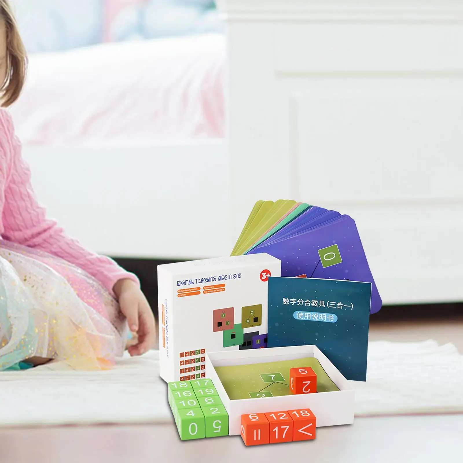 

Wooden Math Counting Board Toys Educational Digital Cognitive for Boys Gift
