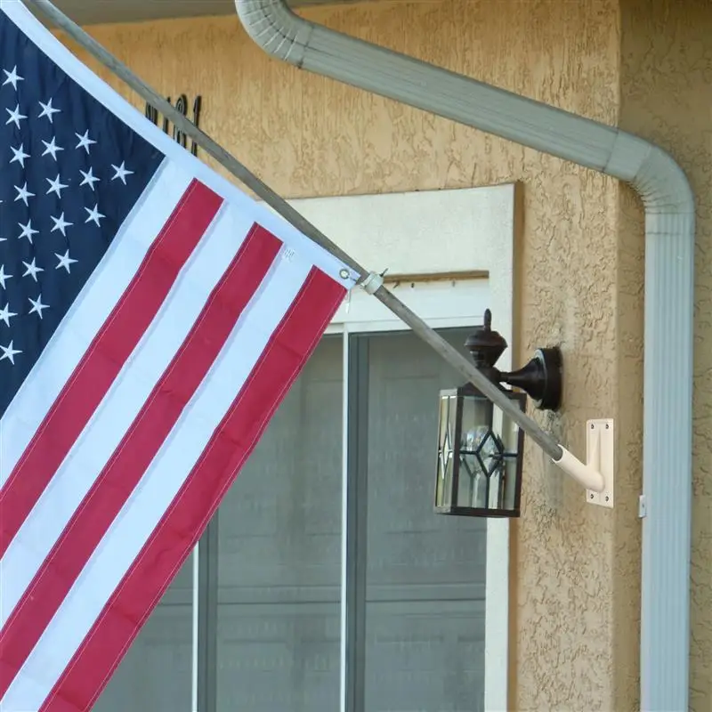 Shop Generic 2 Pcs Flagpole Stand Metal Base Wall Shelf Brackets Corner