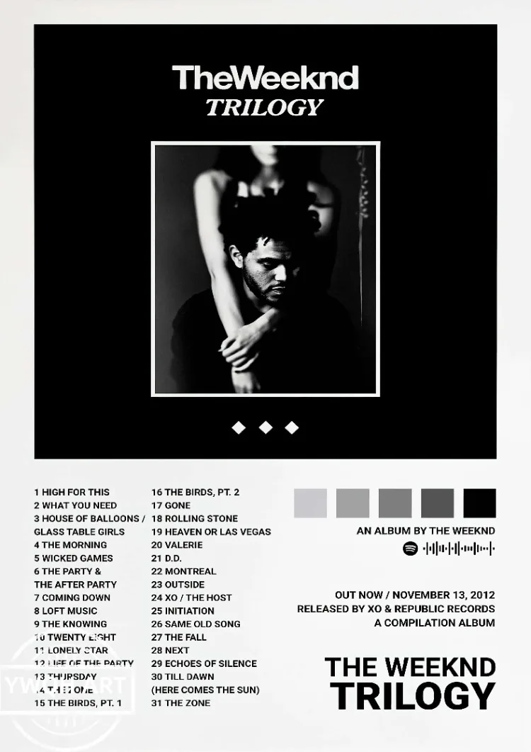 Star The Weeknd Hip Hop Art Print Posters for Living Room Canvas Painting Home Wall Decor Gift