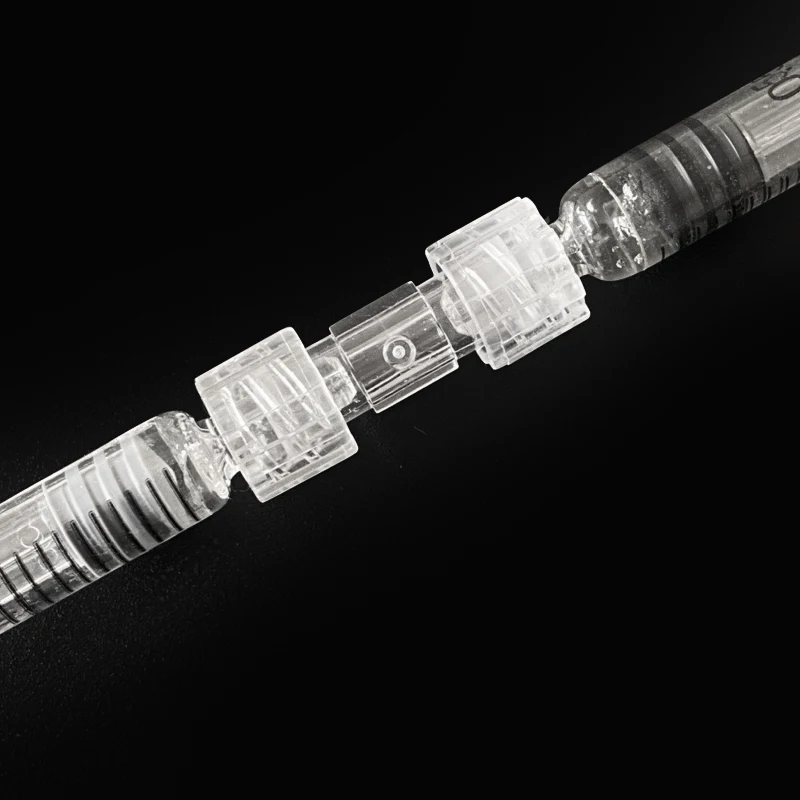 Disposable Transparent Coupler PP Material Female to female Connecting Pneumatic Parts Leak Proof Sterile Luer Syringe Connector