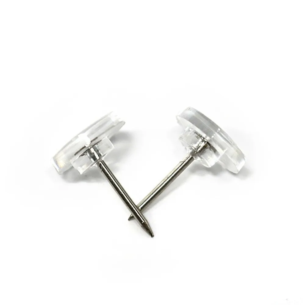 100Pcs DIY 투명 푸시 핀 크리 에이 티브 재사용 가능한 라운드 헤드 네일 다기능 박스 코르크 보드 푸시 핀 벽 마커