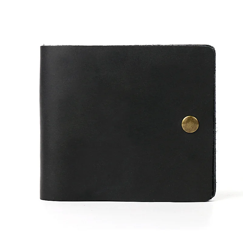 Retro Minimalist Bifold Leather Card Wallet