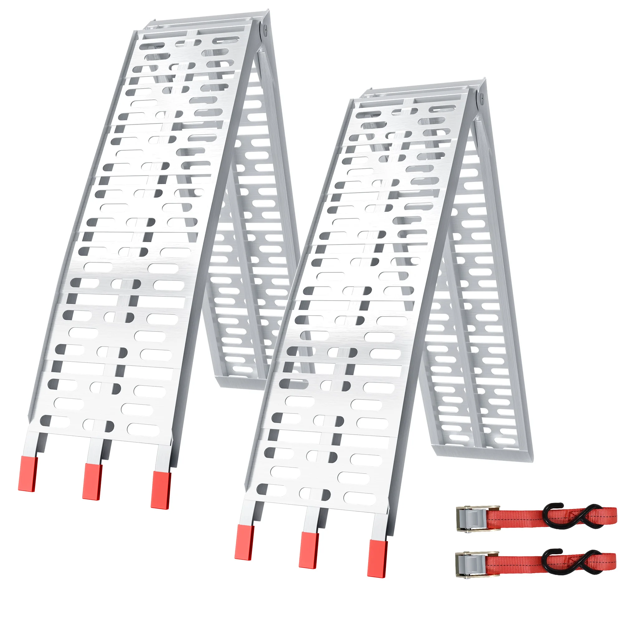 2Pcs ATV Ramps with 1500lbs Capacity,7.5 FT Folding Loading Ramps,Portable Aluminum Ramps for ATV,Truck Car Tailgate,Motorcycle
