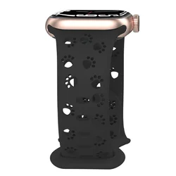 Silicone Strap for Smartwatch - Versatile and Durable Bracelet (Black)