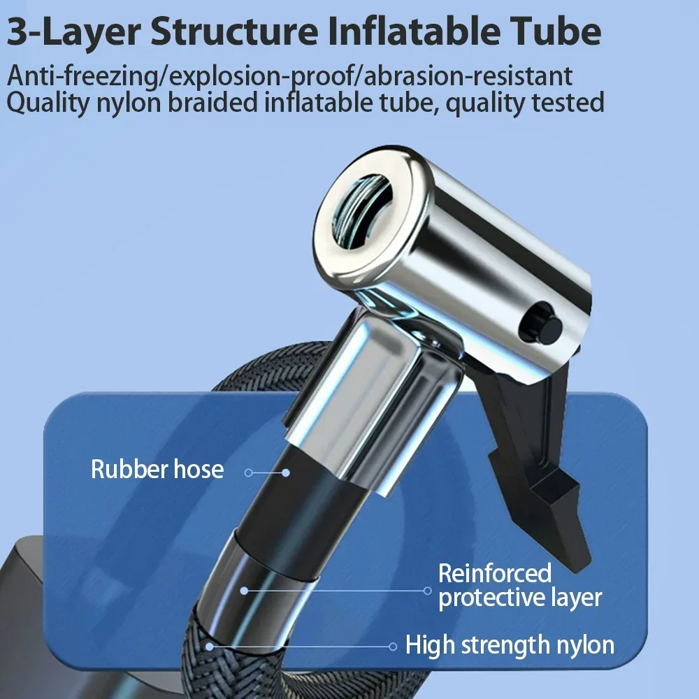 150PSI Portable Car Air Compressor Pump Wireless/Wired Electric Tire Inflator for Motorcycle Bicycle Boat Car Tire Ball
