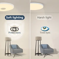 Plafonniers intelligents LED RGB APP télécommande gradation éclairage domestique moderne lumière musicale avec haut-parleur pour salon chambre 5