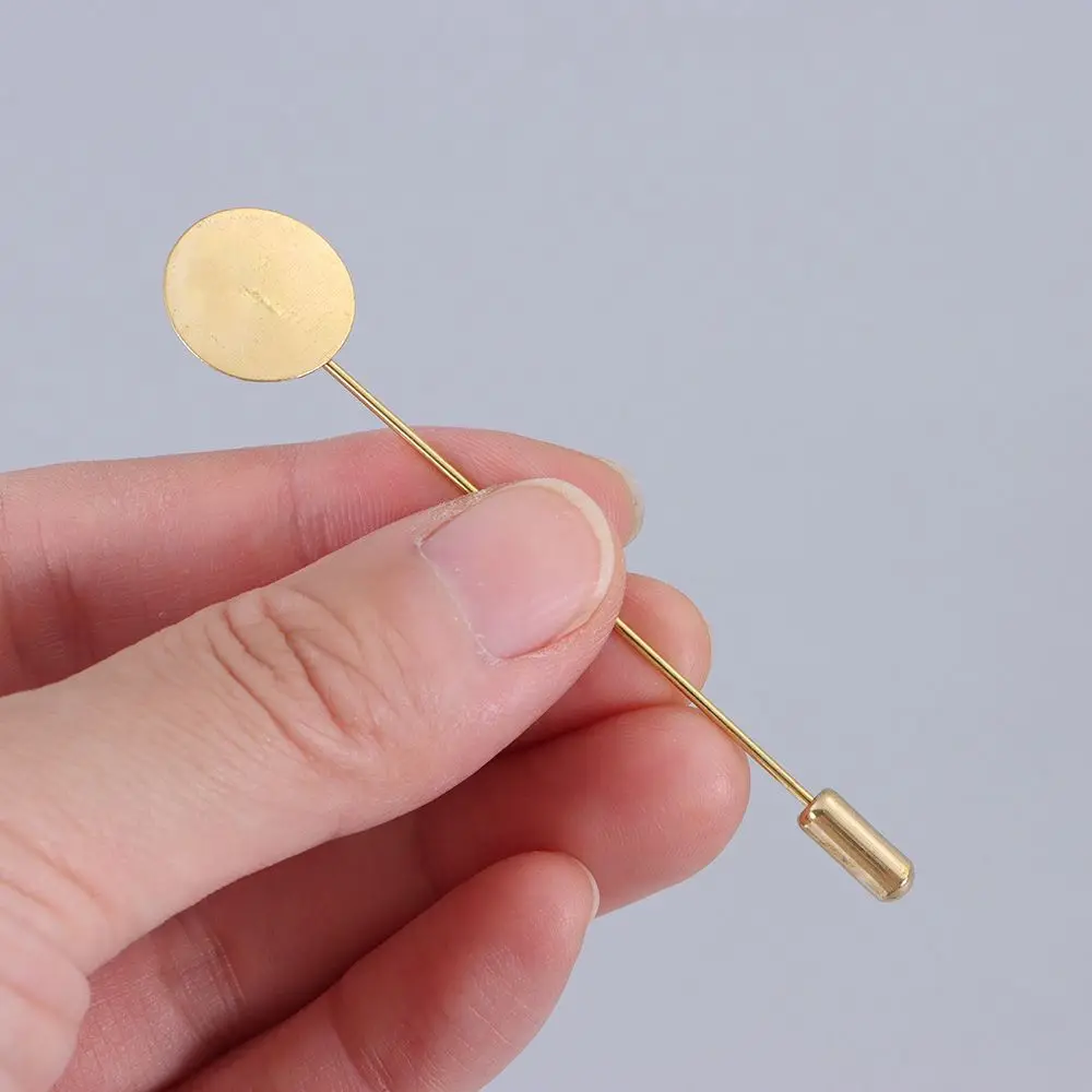 10Pcs Gold Silver Plated Simulated Pearl Alloy Copper Long Brooch Pin Lapel  Dress DIY Craft Jewelry Making Brooches Accessories - AliExpress 15