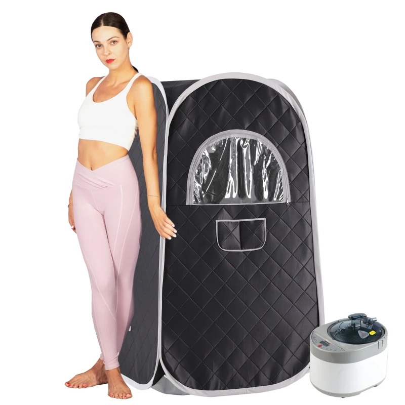 ซาวน่าอบไอน้ำแบบพกพา ขนาดเต็มตัว พร้อมเครื่องกำเนิดไอน้ำ 4 ลิตร 1500 วัตต์ ชุดซาวน่าในบ้าน สปาที่บ้าน 1