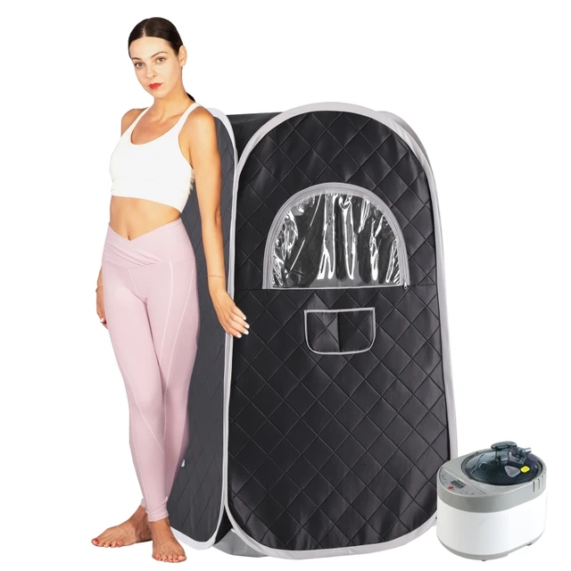 ซาวน่าอบไอน้ำแบบพกพา ขนาดเต็มตัว พร้อมเครื่องกำเนิดไอน้ำ 4 ลิตร 1500 วัตต์ ชุดซาวน่าในบ้าน สปาที่บ้าน 1