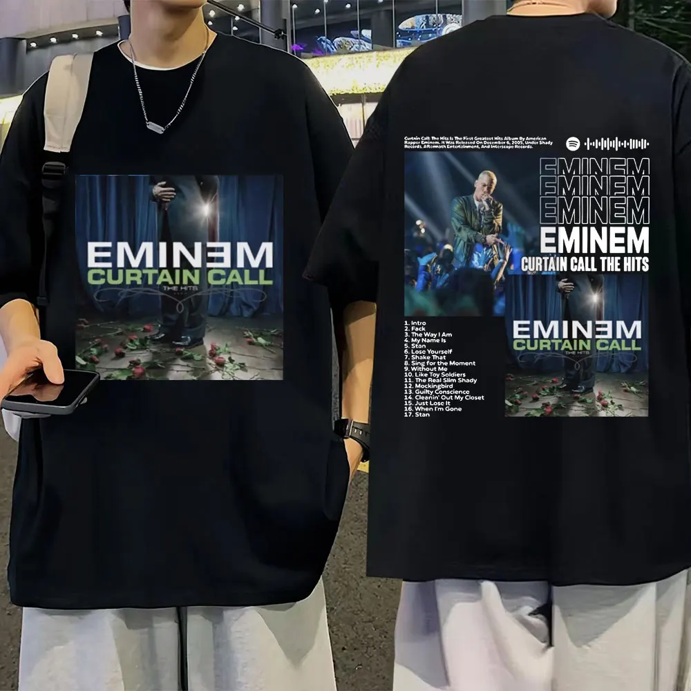 90s Rapper Eminem Slim Shady T-shirt Eurpean Tour Music Album