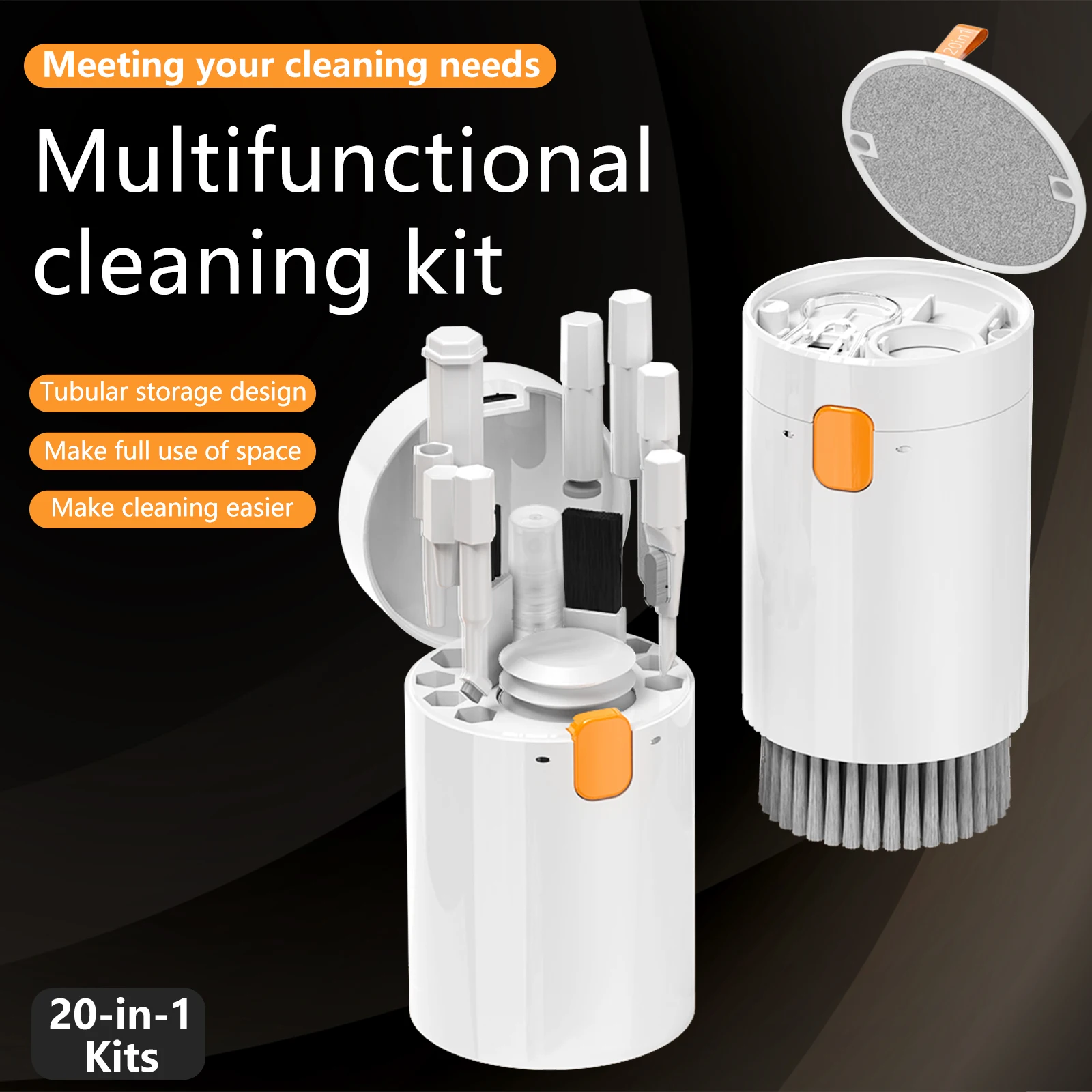 Kit di Pulizia Elettronica Multifunzione 20-in-1, Utilizzato per la Pulizia di Laptop, Schermi di Telefoni, Tastiere, Fotocamere, Auricolari