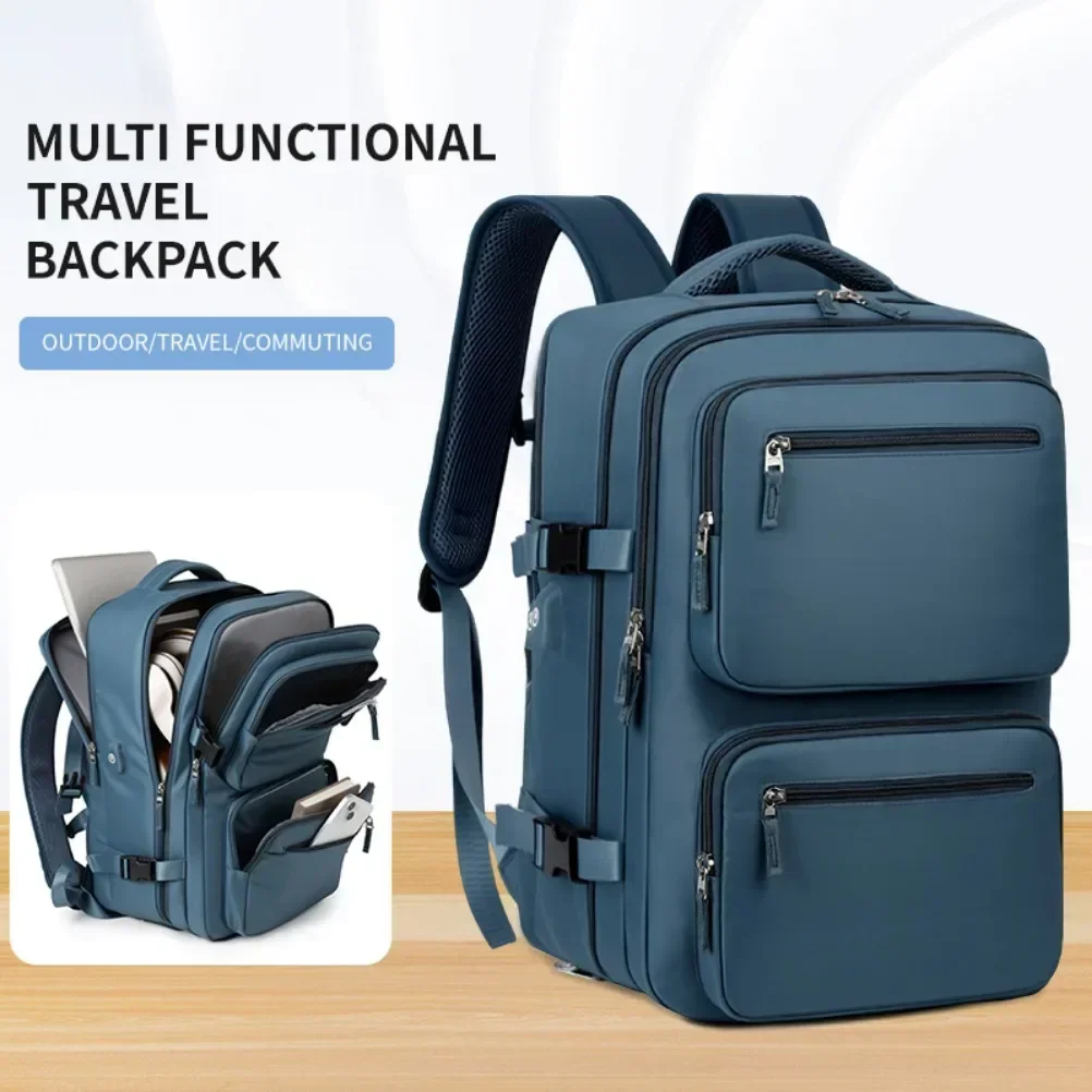 Large Travel Expand Backpack for Women Men Cabin Bag Multifunctional Airplane Waterproof Backpack with USB Charging