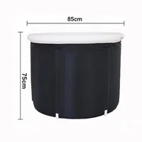 Portable Plastic 80*80cm Foldable Bath Bucket Inflatable Spa Ice Bath Tub For  For Adults Ice Bath tubs 1