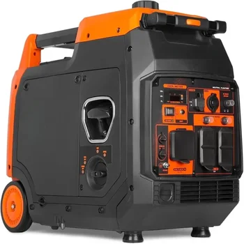 4800-Watt Portable Inverter Generator Produces Clean Power Prevent Damage Sensitive Electronics Ultra-efficient 1.9-gallon Tank 1
