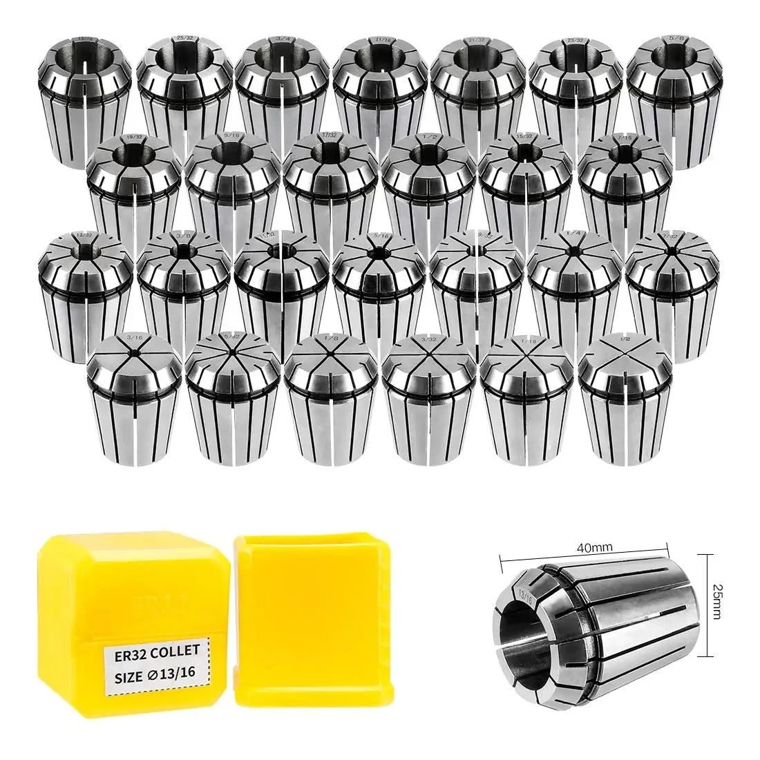 ER11 ER16 ER20 ER25 ER32 High Quality Standard Accuracy Elastic ER Clamp Chuck For CNC Engraving Machine Lathe Mill Tool 10pcs