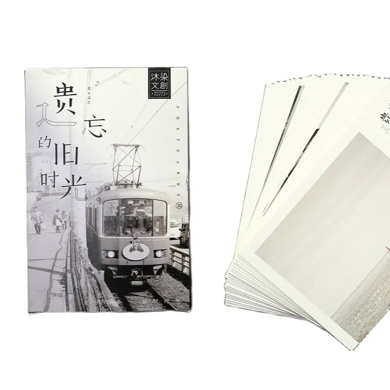 30Sheets/Set Novelty Black White Postcard /Greeting Card/Message Card/Christmas and New Year gifts