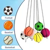 1-64PCS New Elastic Return Sponge Ball Nylon String Game Exercises Rubber Hand Ball Kids Toys Finger Band Ball Outdoor Yoga Ball 3