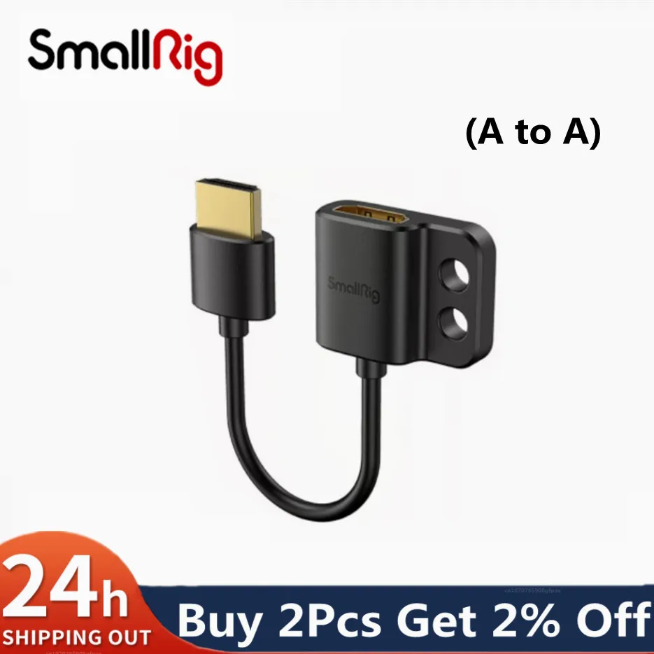 Cavo Adattatore Smallrig Ultra Slim 4K Compatibile Hdmi Da A A Per Bmpcc 4K E 6K Per Sony Per Panasonic 3019
