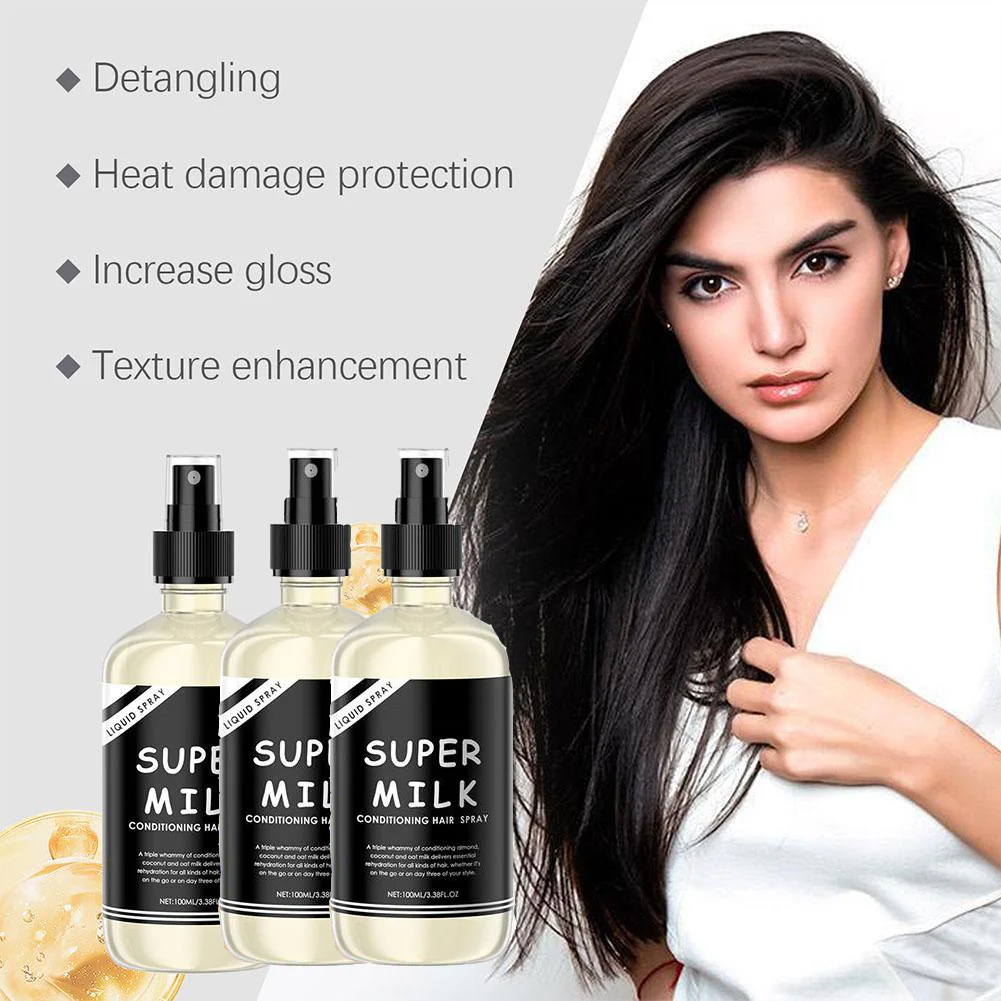 Leave-In Hair Spray 1/3PCS Gently Moisturizes And Improves Frizz Softens And Shines Fresh Fluffy Hair Spray Mask