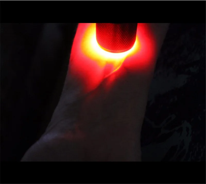 Mini Red Light Flashlight 9LED 670nM Against Deterioration Of Eyesight Powerful Red Torch Star Tactical Flashlight