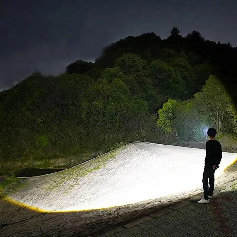 충전식 헤드램프 와이드 빔 헤드라이트 모션 센서, 하이킹 액세서리, 5 가지 모드, 성인 수리 워킹 나이트 캠핑