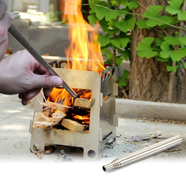 Fire Blower Pipe Collapsible Retractable Stainless Steel Blow Tube Campfire  Bellowing Tools For Camping Outdoor Accessories - Outdoor Tools - AliExpress