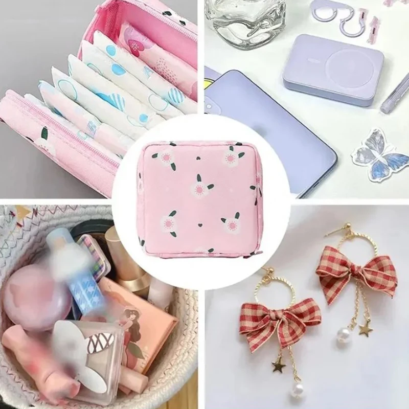 Frauen Sanitär Serviette Tampon Lagerung Tasche Tragbare Wasserdichte Organizer Tasche Cartoon-Muster Sanitär Serviette Tasche – Detail 7