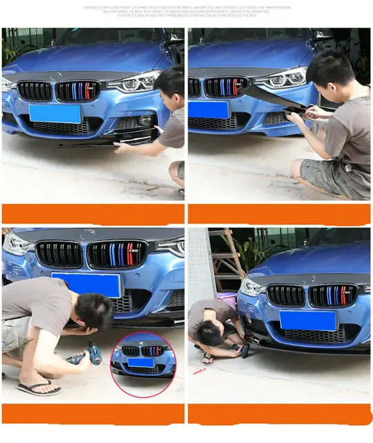 Car Accessories F30 F31 F35 JDM Gloss Front Bumper Carbon Fiber Lip For BMW 3 Series 2012-2019 M-Pack Aprons Splitters 6
