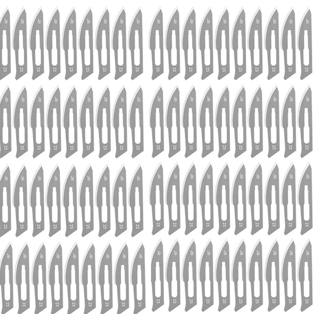Carving Knife 50/100pcs 5/10bags Metal Engraving Blades Knifes Wood Carving Knife DIY Fruit Food Scalpel Craft Sculpture Cutting Tool 11# 23#