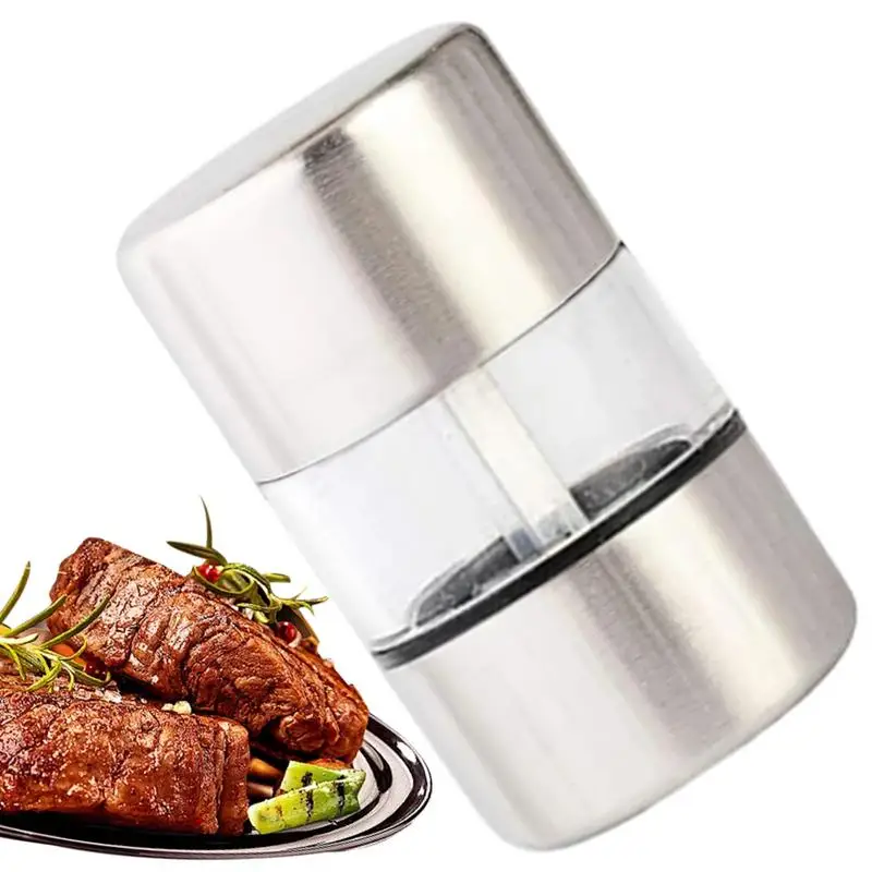 Manual Stainless Steel Salt Grinder Pepper Mill Grinder Portable Mini Mill Refillable Shaker Kitchen Gadgets