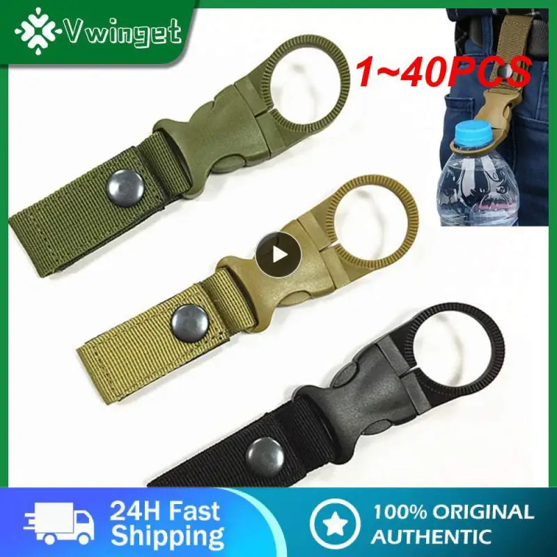 

1~40PCS clasp molle attach Buckle Holder tool webbing backpack Hanger Hook Carabiner Water Bottle clip hang camp hike outdoor