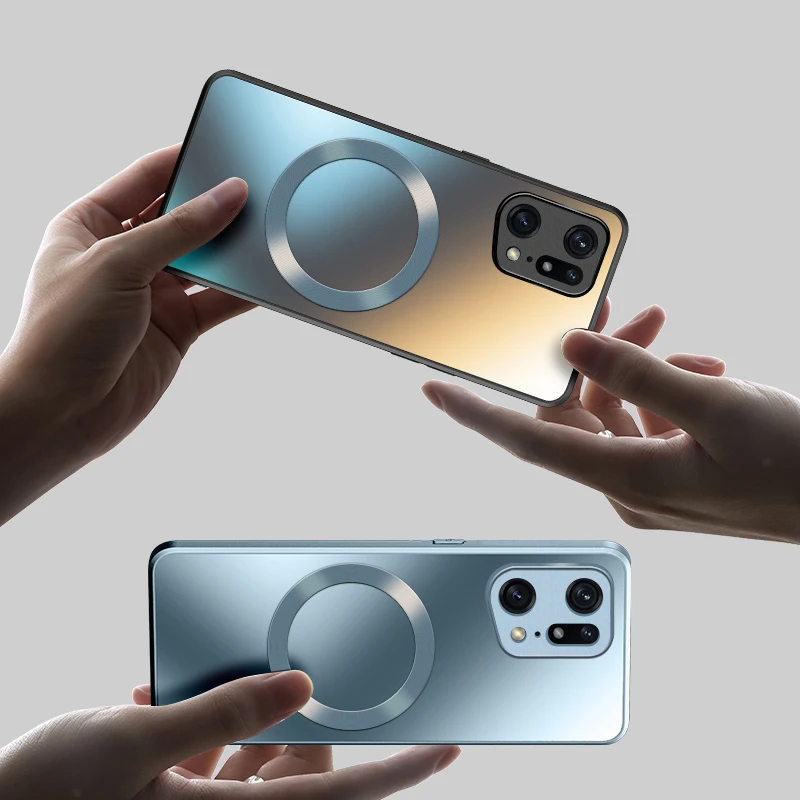 Premium Matte Silicone Frosted Phone Case with Magnetic Wireless Charging Compatibility