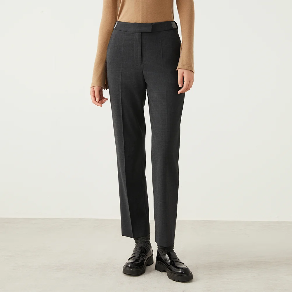 K2648X Luxusmarkenkleidung für Damen, lange Wollhosen, formelle Businesskleidung, Bürohosen für Damen