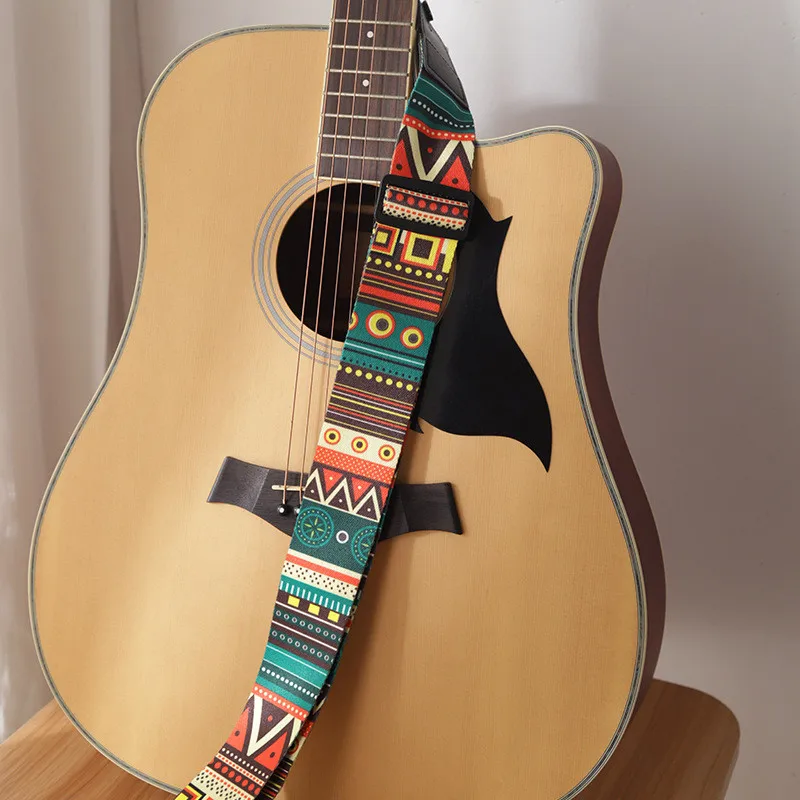 Guitar Strap Adjustable Leather Strap Folk Guitar Electric Bass Ukulele Accessories