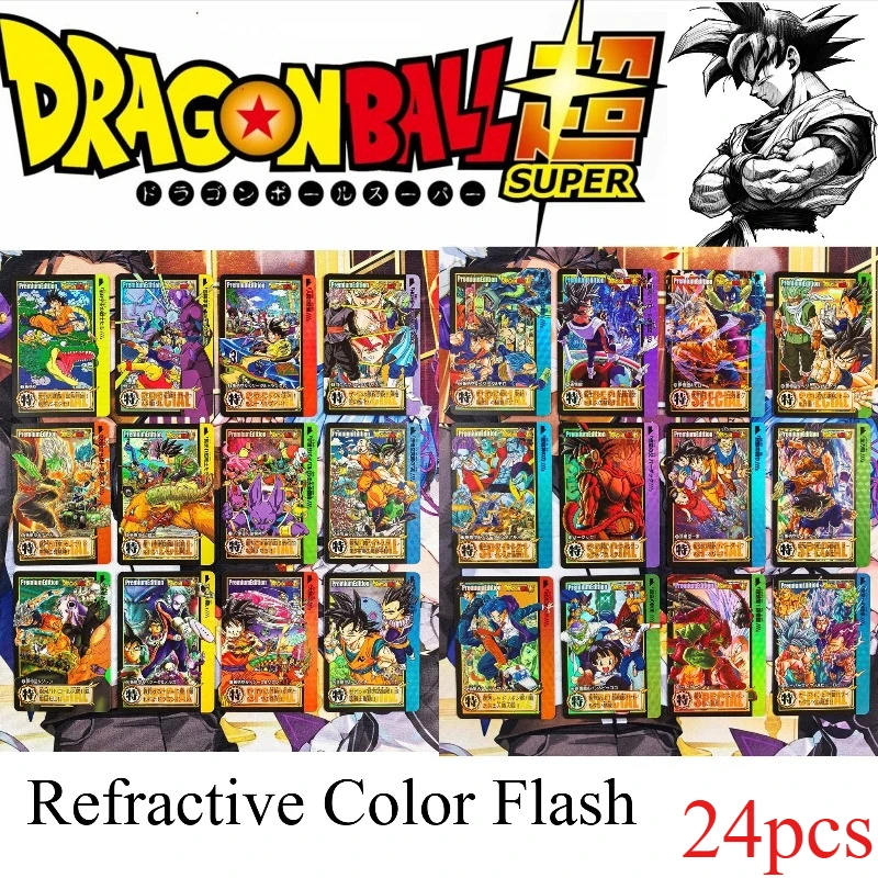24PCS Dragon Ball Z Cards Se Gohan Videl Bardock Raditz ACG Anime