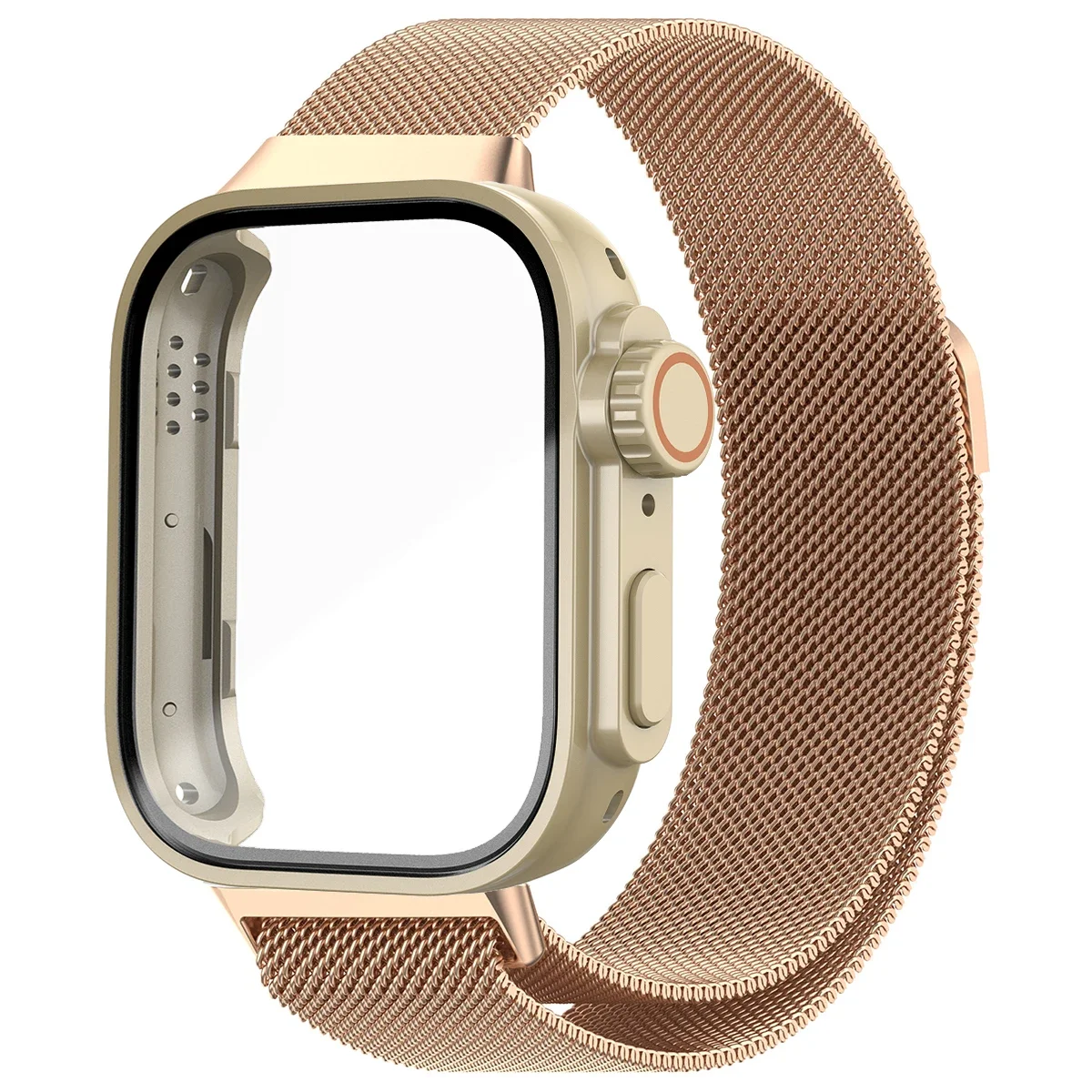 Elegant Milanese Loop Bracelet with Screen Protector