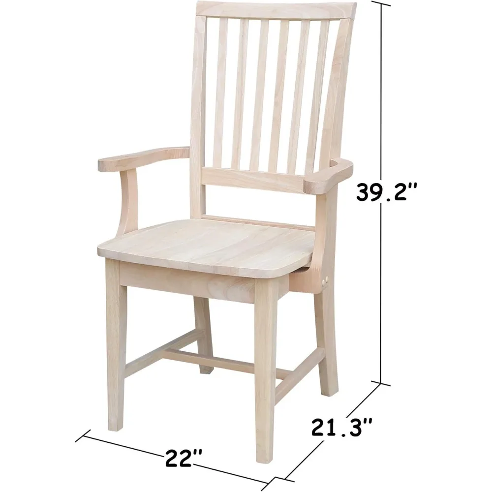 Dining chair with armrests living room dining room