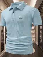 Polo à manches courtes pour homme, couleur unie, style urbain, léger, col à revers, haut de sport d'été pour le jogging - T-shirt respirant 6