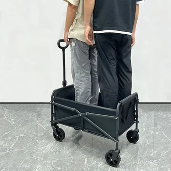 Collapsible Wagon Cart Large Capacity Portable Folding Wagon Heavy Duty Foldable Wagon for Outdoor Camping Garden Sports Beach 3