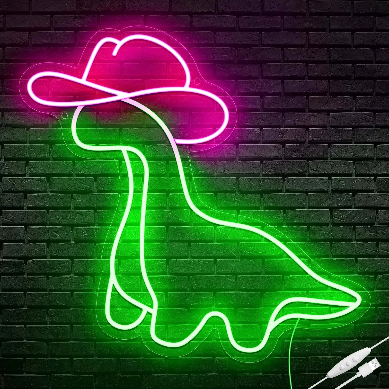 

Cowboy Dinosaur for Teen Boys Girls Room Decor Cowgirl Decor Neon Light for Bedroom Decor Kids Birthday Christmas Gifts