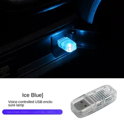 Vibrant RGB LED Car Interior Ambient Music Rhythm Light (Ice blue light)