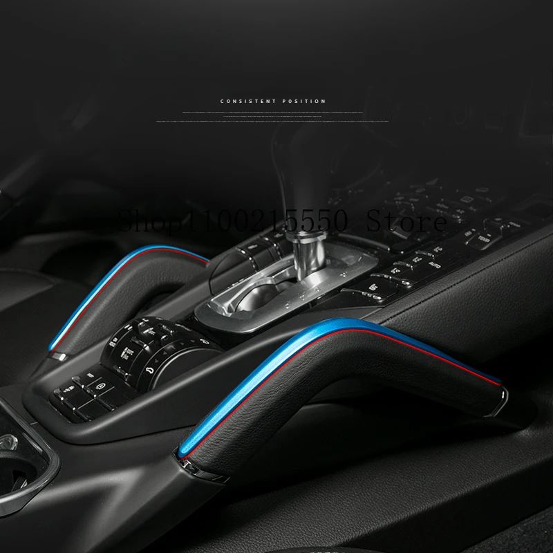 For Porsche Cayenne 2011-ABS Car Center Console Armrest Bright Strip Door Handle Decorative Strip