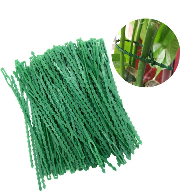 10-100pc Adjustable Plant Ties Flexible Garden Plant Ties Green Multi-Function Sturdy Garden Plant Twist Tie Plastic Garden Ties 2